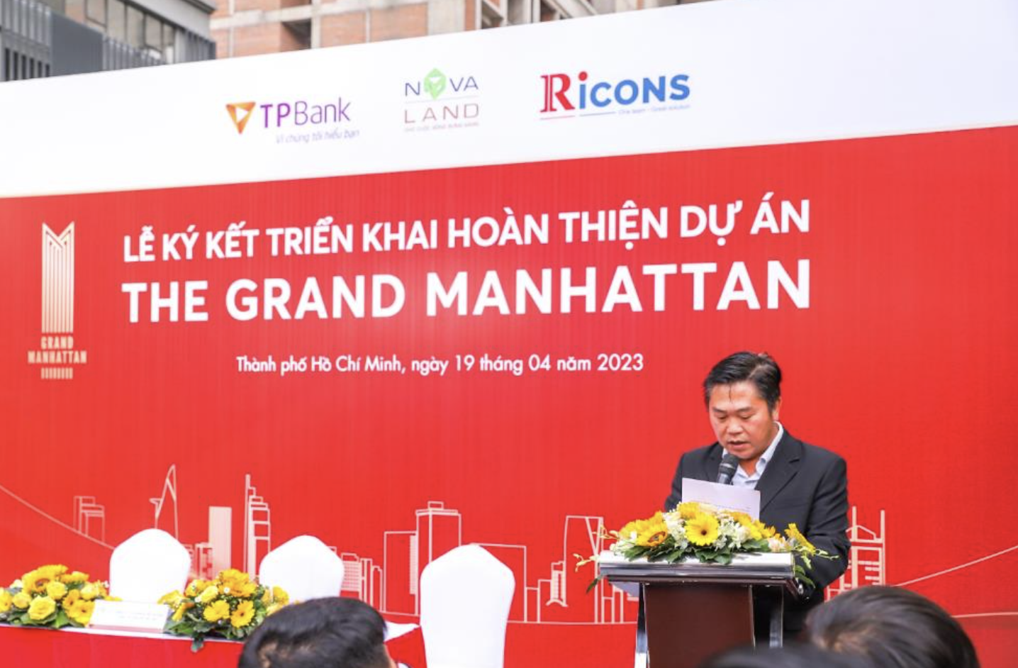 Ông Nguyễn Thành Tâm – Giám đốc Điều hành Ricons phát biểu tại sự kiện